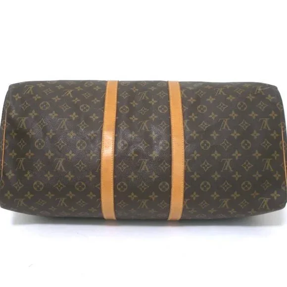 Louis Vuitton Keepall 55 Monogram Canvas Duffle Bag Brown W/ Tag, Lock, Key - Picture 13 of 16